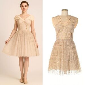 NWT Anthropologie Frock! by Tracy Reese Silk Floral Champagne Cocktail Dress | 4